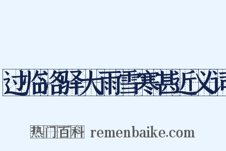 过临洛驿大雨雪寒甚近义词是什么意思的图片